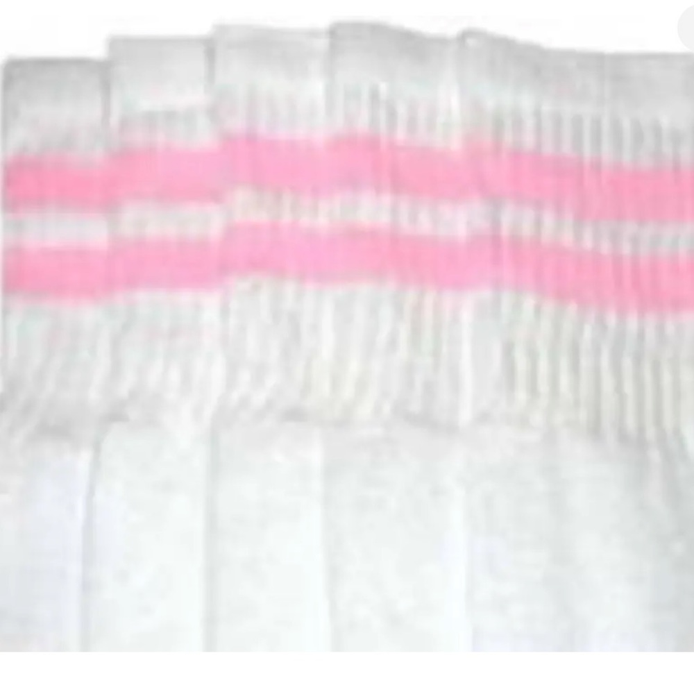 19” long sport hot pink blue malibu barbie sock knee high striped cute n’ juicy